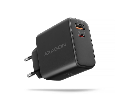 Ładowarka i akumulator AXAGON ACU-PQ45 Ładowarka sieciowa 2-port QC3.0,4.0/AFC/FCP/PPS/Apple + PD type-C, 45W, Czarna